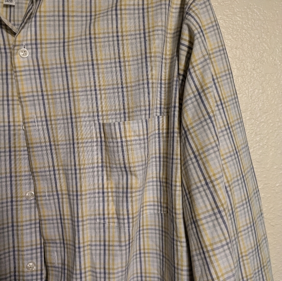 Van Heusen Men's Plaid Button-Up Shirt Pre-owned  Size 18. 34/35 - Picture 5 of 12